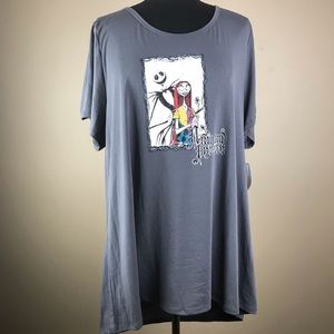 LuLaRoe Disney NBC Jack & Sally Gray Classic T